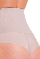 Calcinha Modeladora Cintura Alta Fio Dental Invisível Afina Cintura Cupuaçú