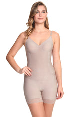 Body Modelador Macaquinho Decote Sem Bojo Com Renda Levanta Bumbum Blush