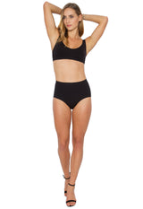 Calcinha Modeladora Cintura Alta Afina Cintura Preto