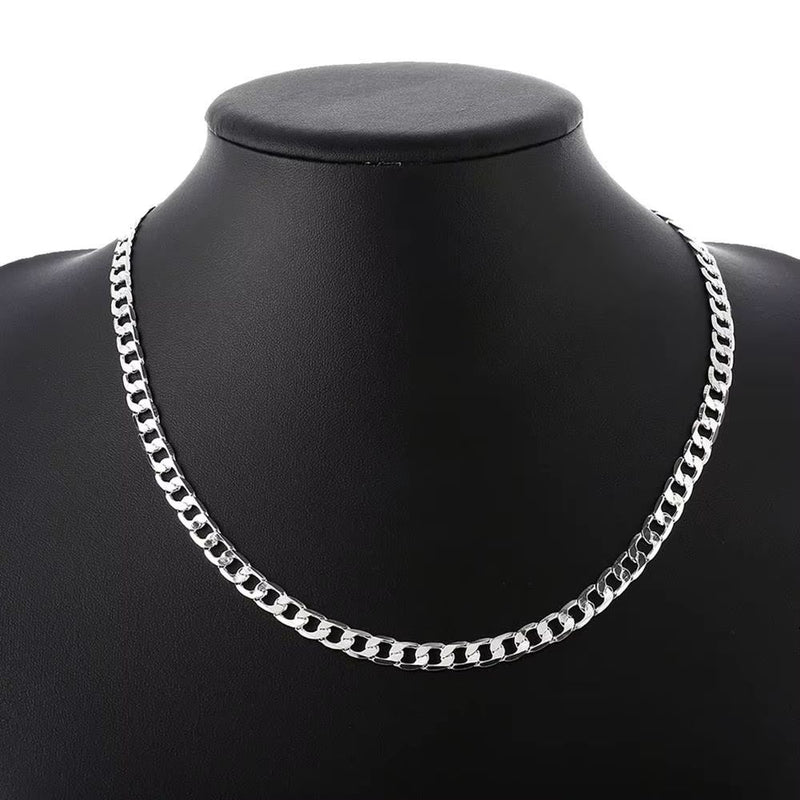 Corrente em Prata Masculina Grumet 7mm + Pulseira