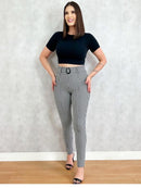 Calça Feminina Tecido Grosso Elastano La Belle