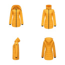 Casaco Feminino Sobretudo impermeável com capuz