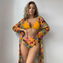 Biquini Floral & Saida de praia