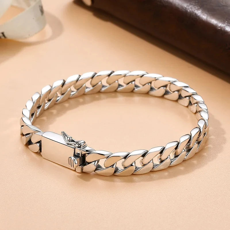 Pulseira em Prata Masculina Grumet 7mm - Fecho Gaveta