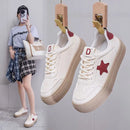 Tênis de sola grossa branca antiderrapante para mulheres