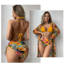 Biquini Floral & Saida de praia