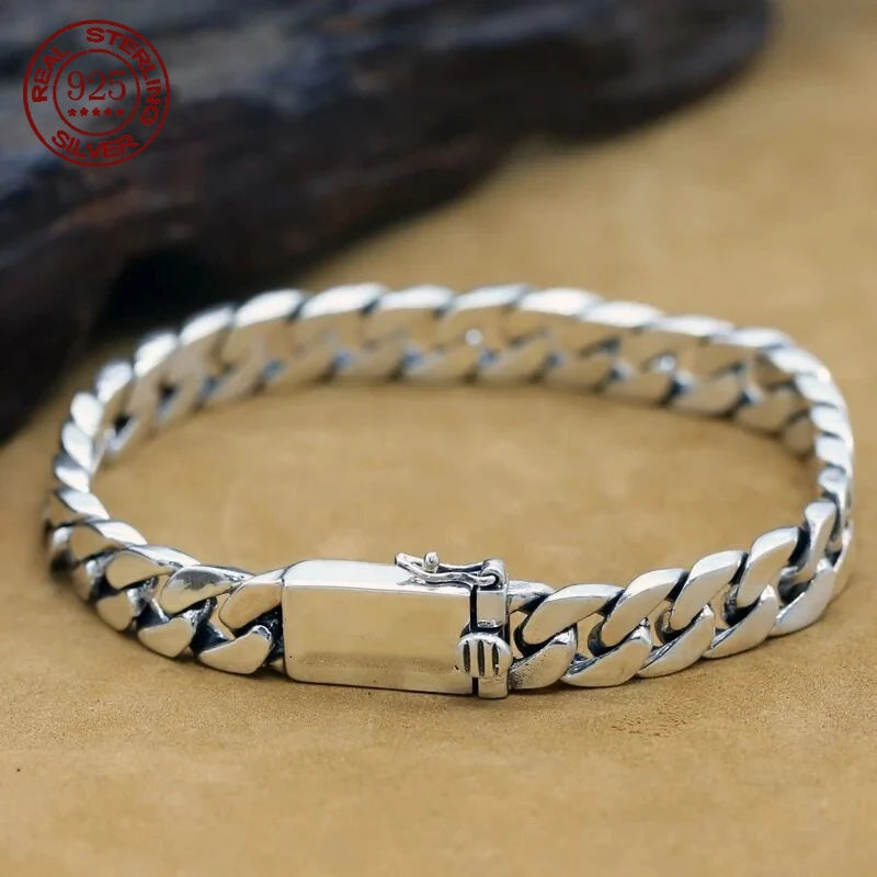 Pulseira em Prata Masculina Grumet 7mm - Fecho Gaveta