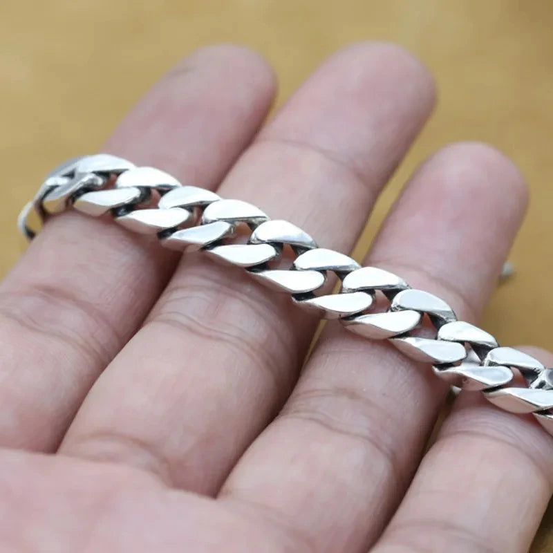 Pulseira em Prata Masculina Grumet 7mm - Fecho Gaveta