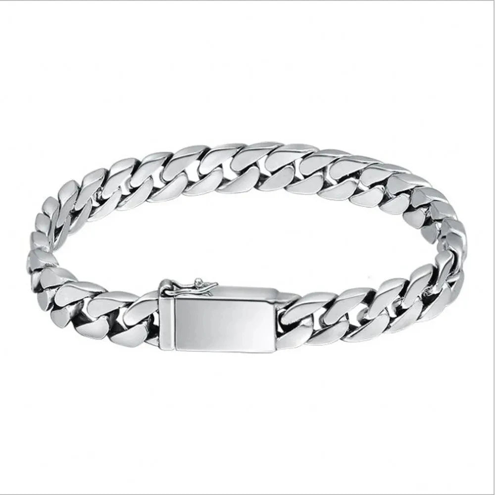 Pulseira em Prata Masculina Grumet 7mm - Fecho Gaveta