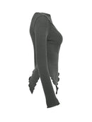 Blusa Assimétrica Feminina com Manga Comprida