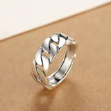 Anel de Prata Grumet Ajustável