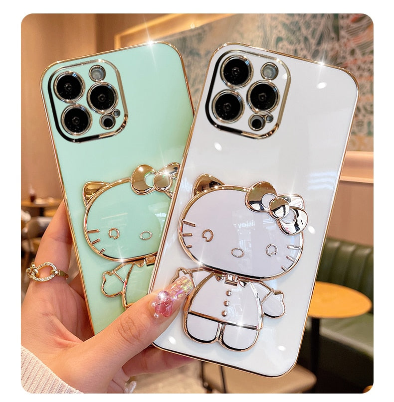 Case Hello Kitty com espelho Para iPhone
