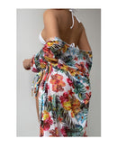 Biquini Floral & Saida de praia