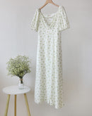 Vestido Floral com fenda lateral