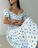 Vestido Floral com fenda lateral