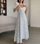 Vestido Floral com fenda lateral