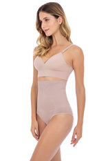 Calcinha Modeladora Abdominal Biquíni Com Barbatana Afina Cintura Blush