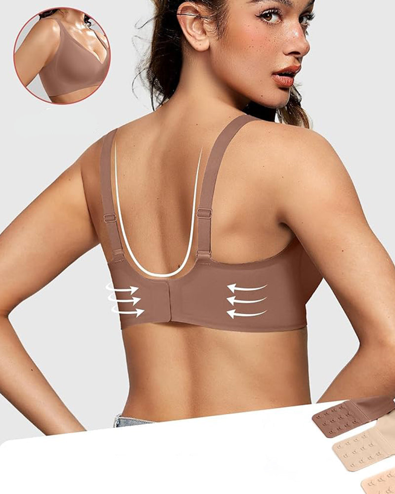 Sutiã sem costura com decote profundo em V