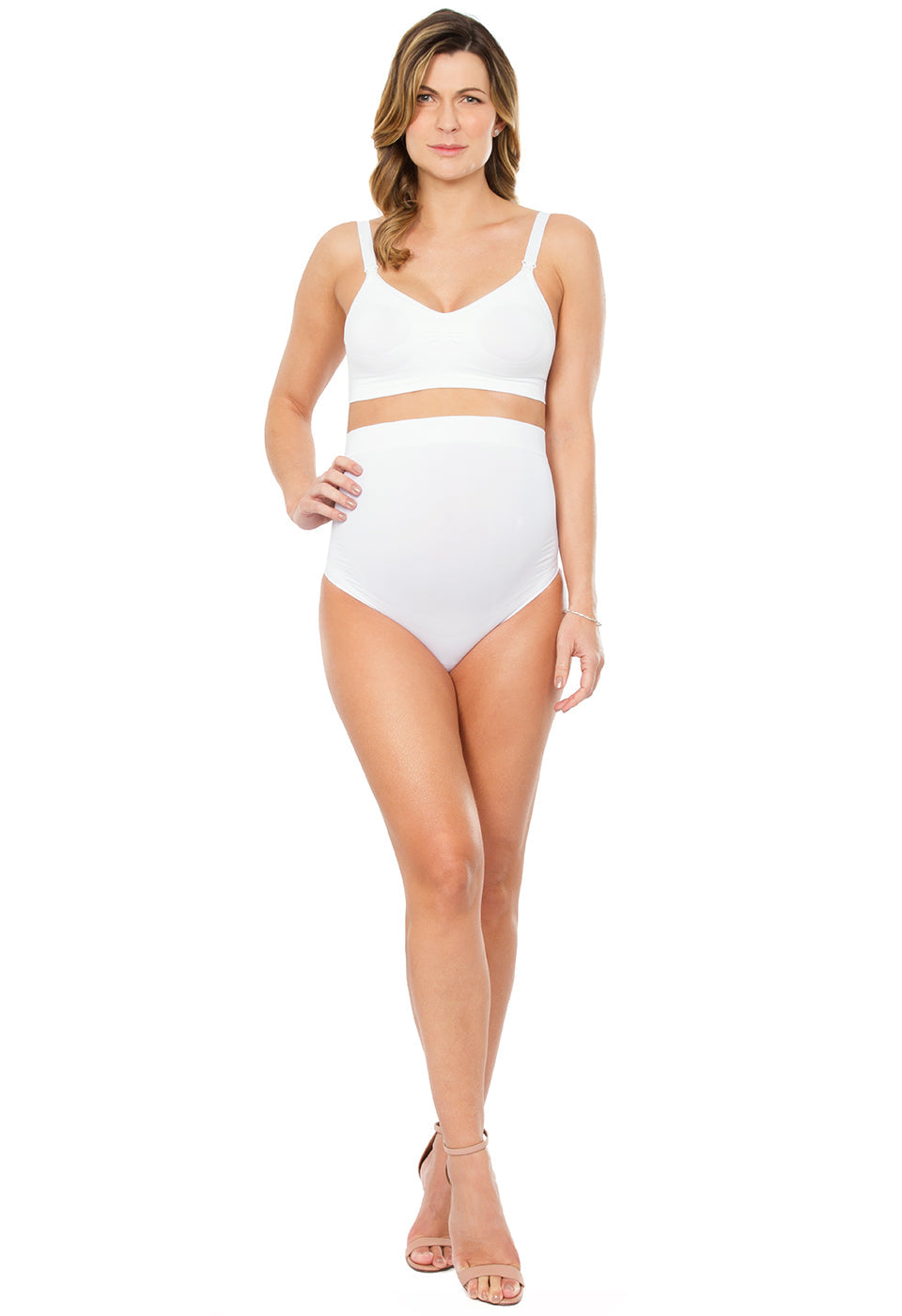Calcinha Gestante Cintura Alta Branco