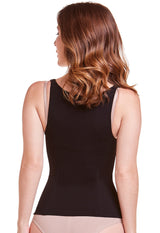 Colete Modelador Com Barbatana E Tecido Duplo Afina Cintura Preto