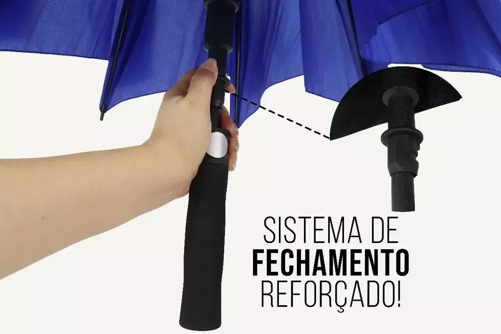 Guarda Chuva Grande 134cm Automático 8 Hastes Fibra de Vidro