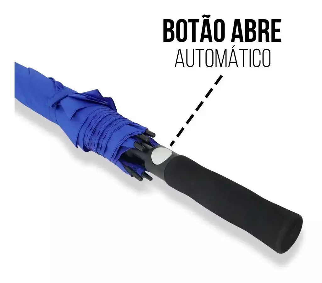 Guarda Chuva Grande 134cm Automático 8 Hastes Fibra de Vidro