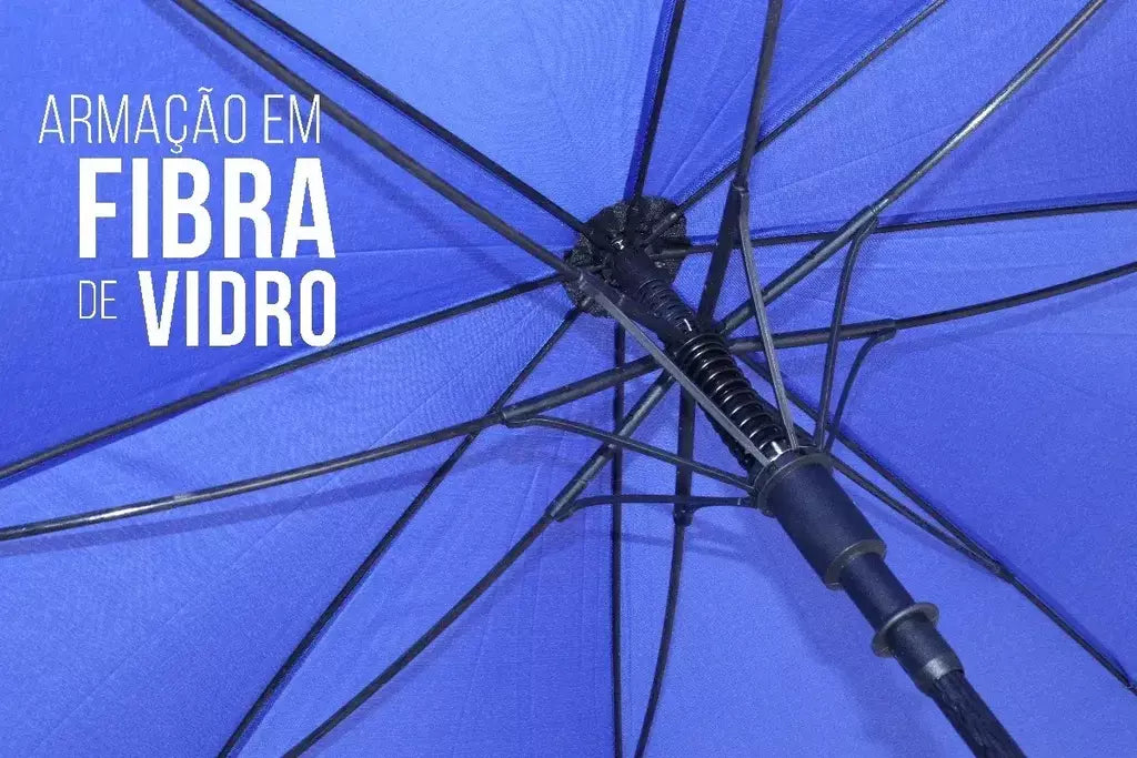 Guarda Chuva Grande 134cm Automático 8 Hastes Fibra de Vidro
