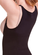 Colete Modelador Com Barbatana E Tecido Duplo Afina Cintura Preto