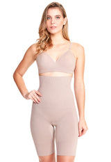 Bermuda Modeladora Abdominal Com Barbatana Afina Cintura Blush