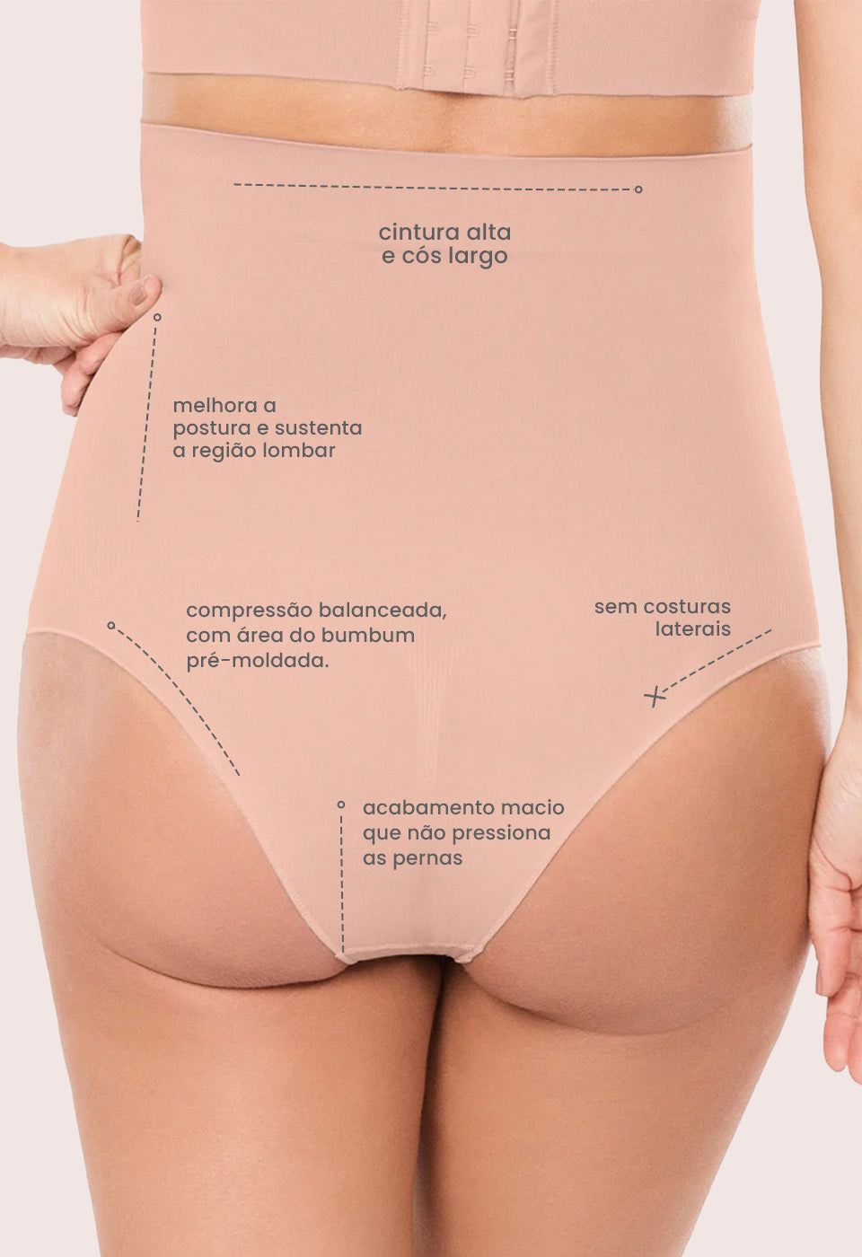 Calcinha Gestante Cintura Alta Balm