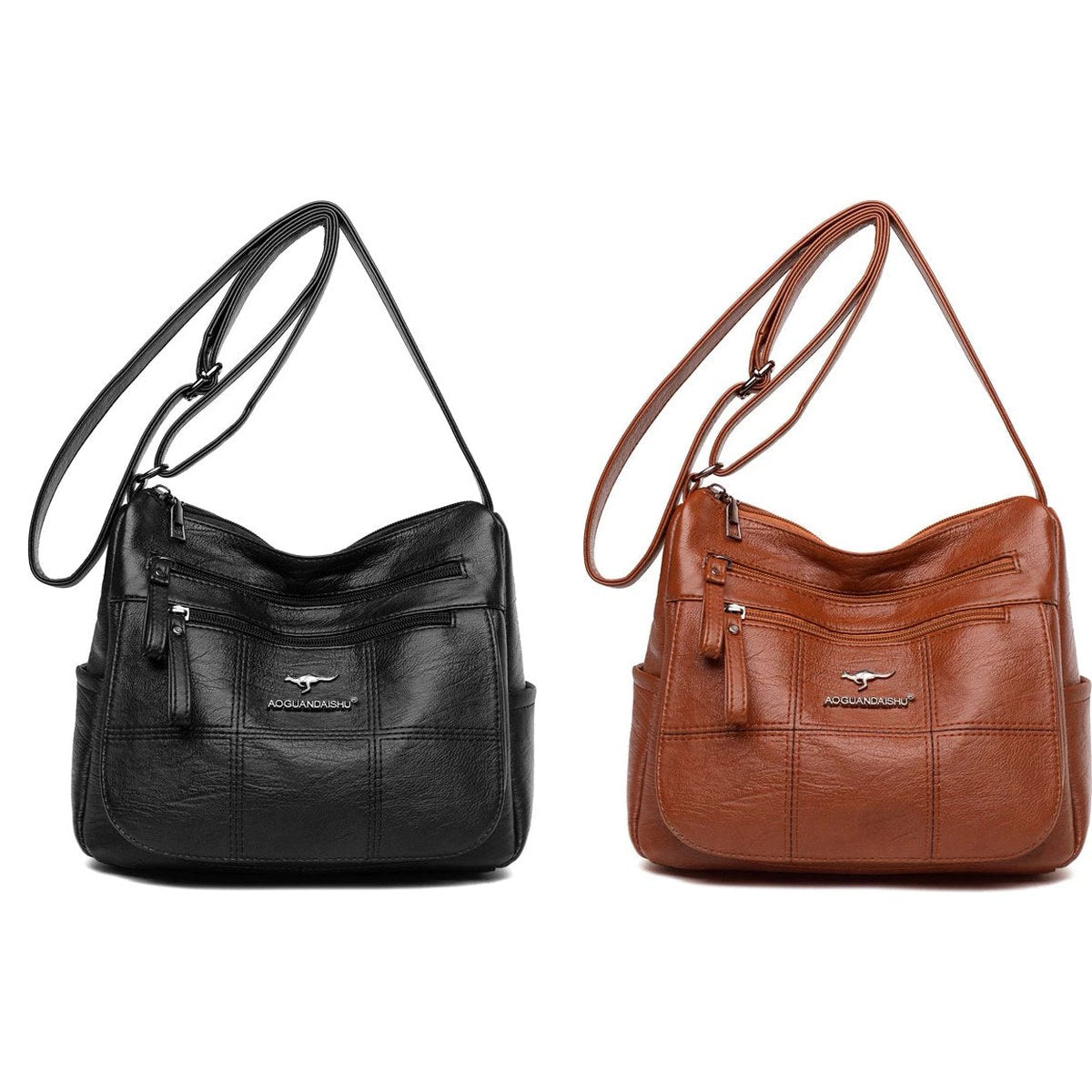 Kit com 2 bolsas Bali, uma preta e uma caramelo