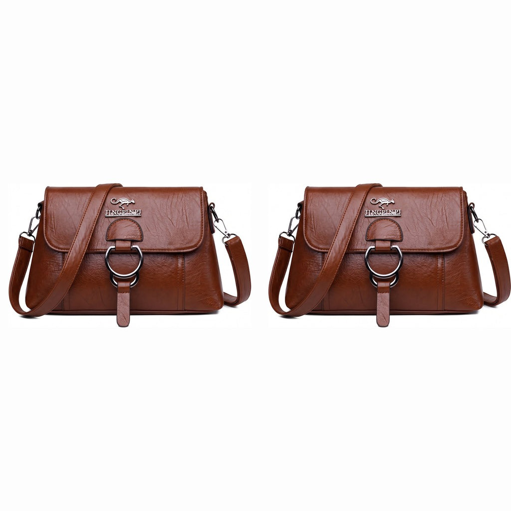 Kit com 2 bolsas clutch marrons