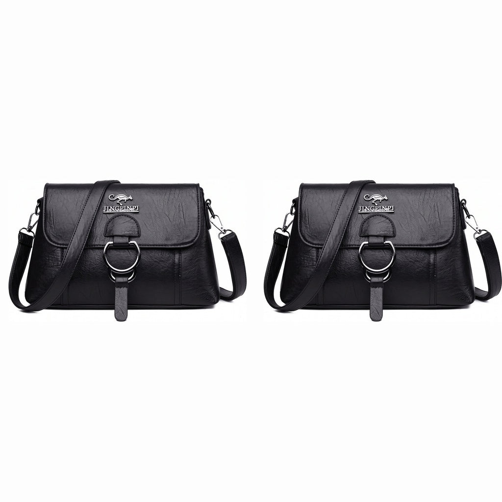 Kit com 2 bolsas clutch pretas
