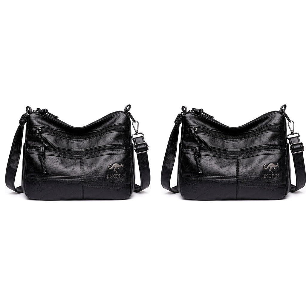 Kit com 2 bolsas crossbody pretas