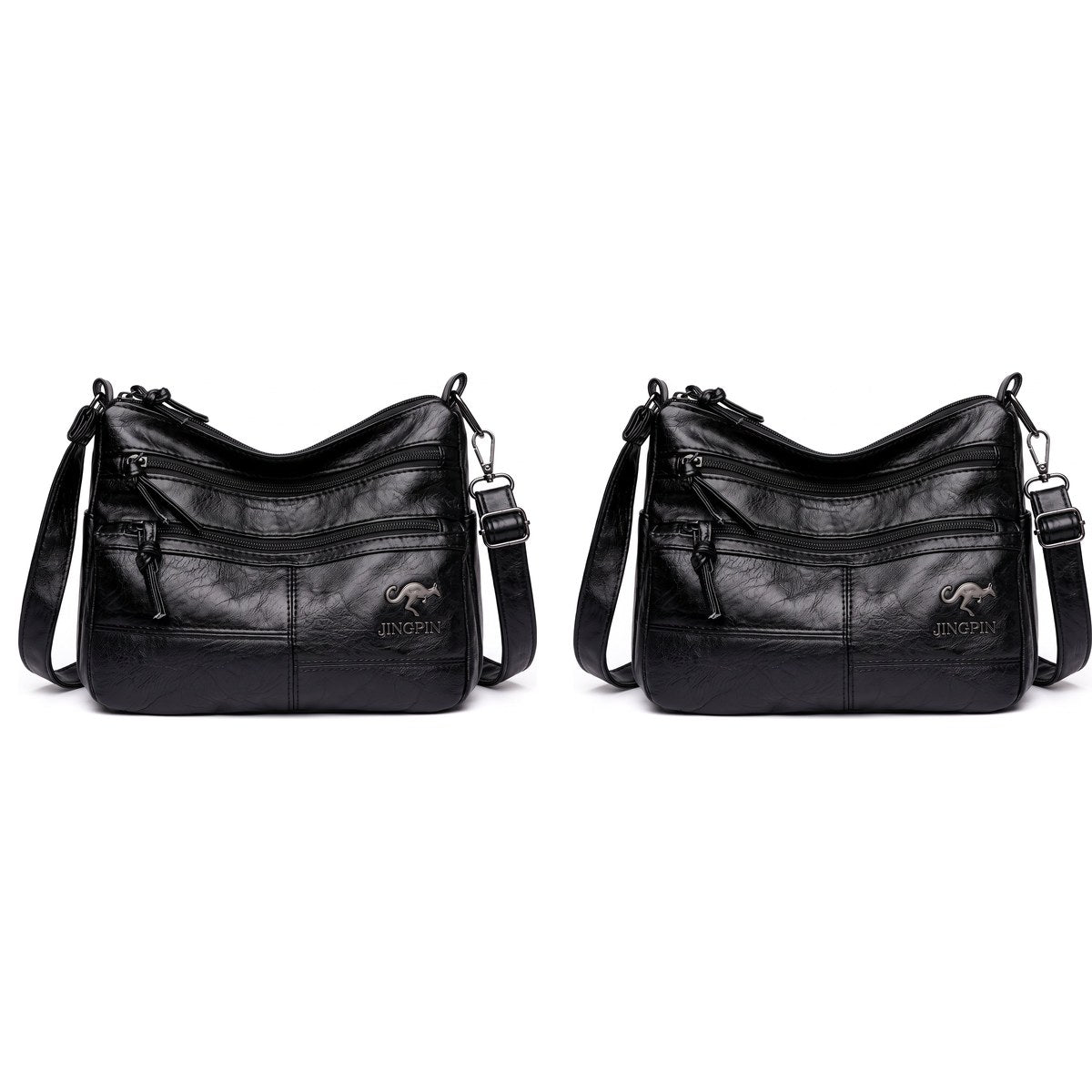 Kit com 2 bolsas crossbody pretas