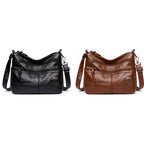 Kit com 2 bolsas crossbody, uma preta e uma caramelo