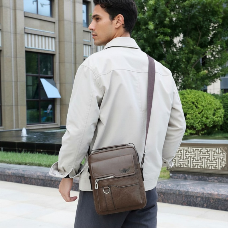 Bolsa Masculina Transversal Marrom