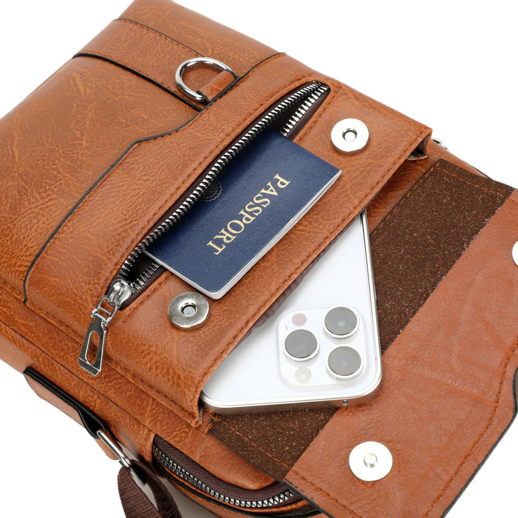Bolsa Masculina Transversal Marrom