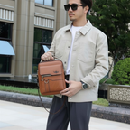Bolsa Masculina Transversal Marrom