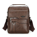 Bolsa Masculina transversal de Couro Marrom Legítimo