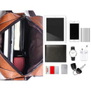Bolsa Masculina transversal de Couro Marrom Legítimo + Brinde