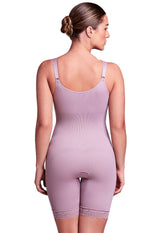 Body Modelador Macaquinho Alça Fina Emana Ameniza Celulite Lilac