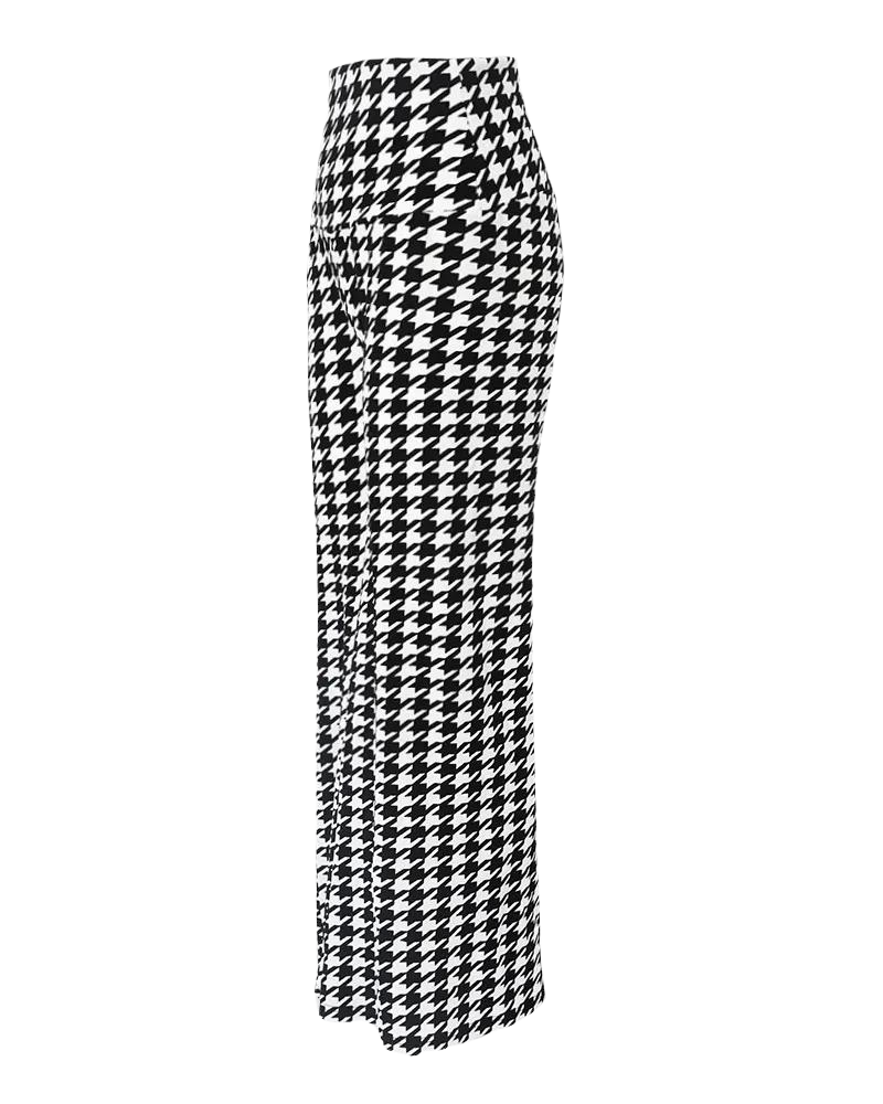 Calça Xadrez de cintura alta