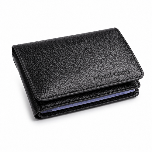 Carteira Masculina Couro Legitimo Premium com Caixa de Presente