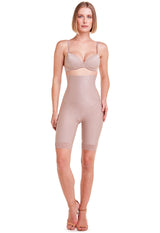 Bermuda Modeladora Abdominal Com Barbatana E Renda Levanta Bumbum Blush