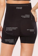Bermuda Gestante Abdominal Cintura Alta Preto