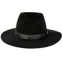 Chapéu Fedora de Feltro Clássico Aba Dura 7cm Preto
