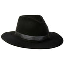 Chapéu Fedora de Feltro Clássico Aba Dura 7cm Preto