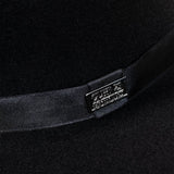 Chapéu Fedora de Feltro Clássico Aba Dura 7cm Preto