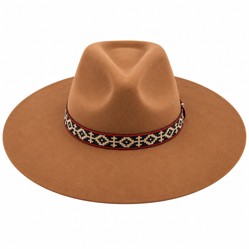 Detalhe da vincha em fita pampa do Chapéu Gaúcho Maragato